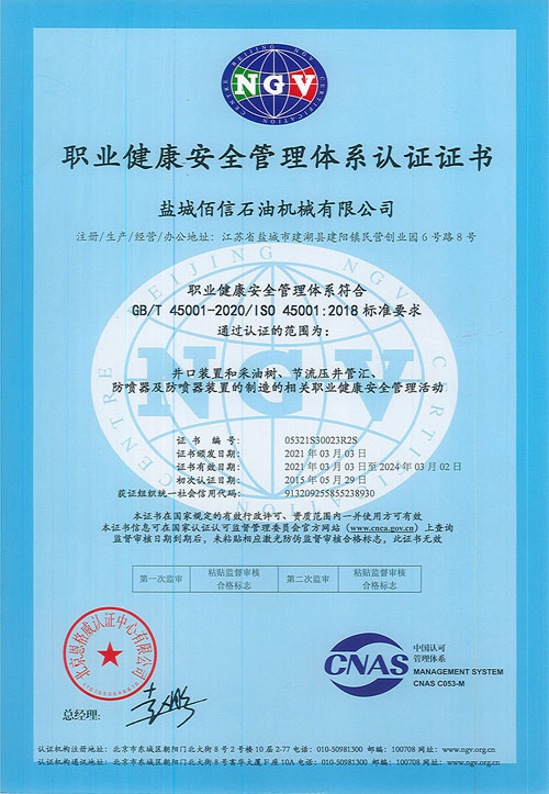 ISO45001职业健康安全